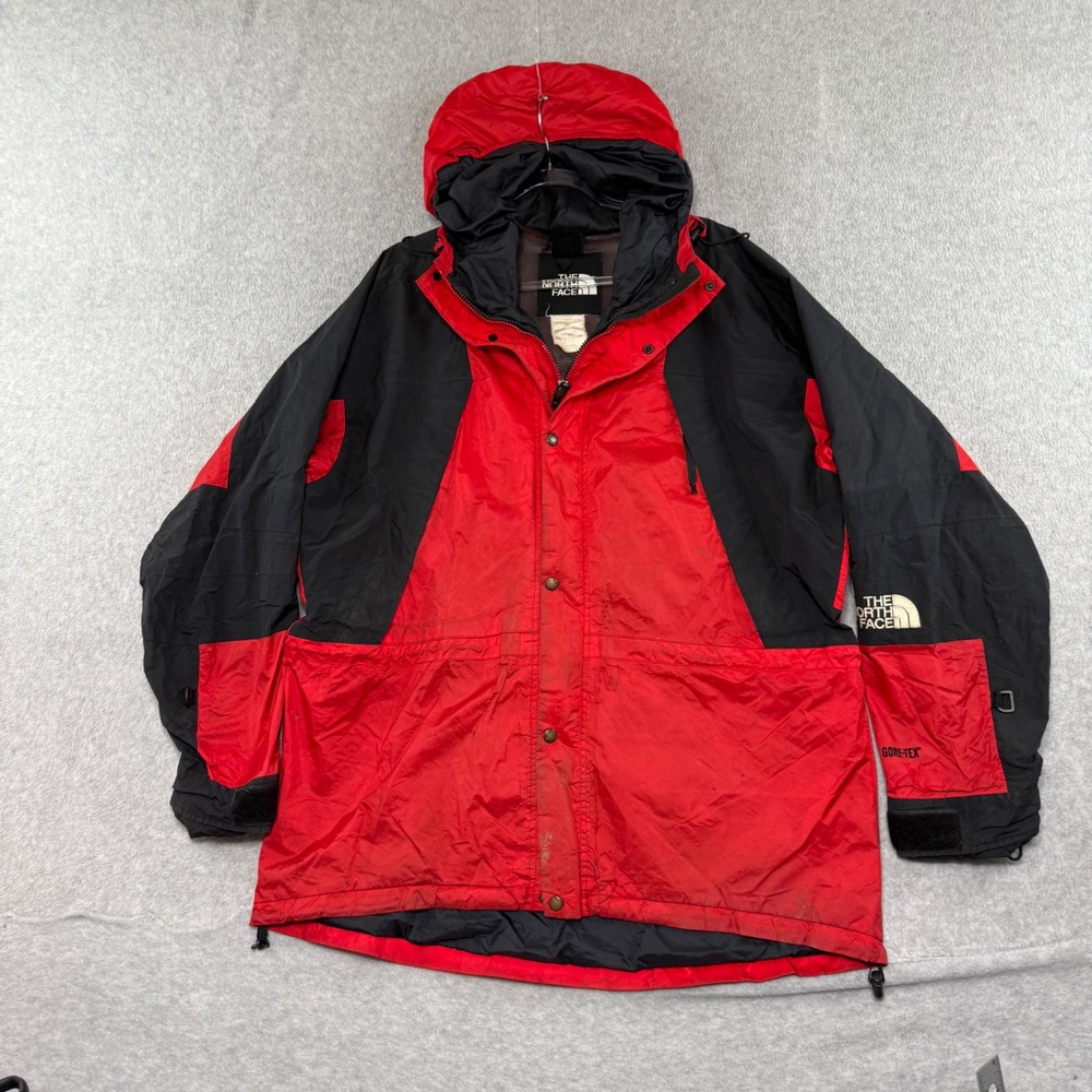 The North Face Gore-Tex Mountain Vintage 90s Parka Mens XL Red Hooded Jacket